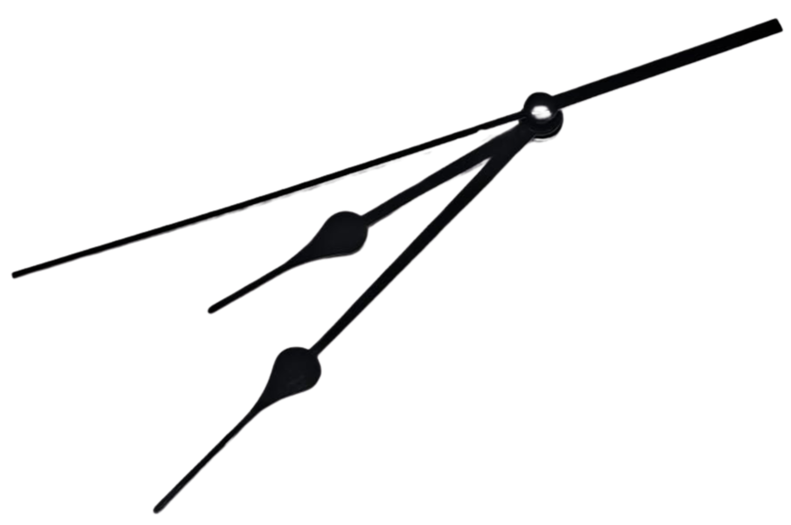 Clock set of hands (15) Black (Excluding movement)